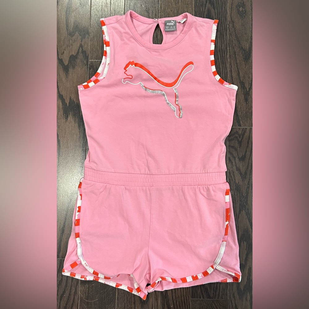Girls Pink Puma Sleeveless Jumpsuit size M